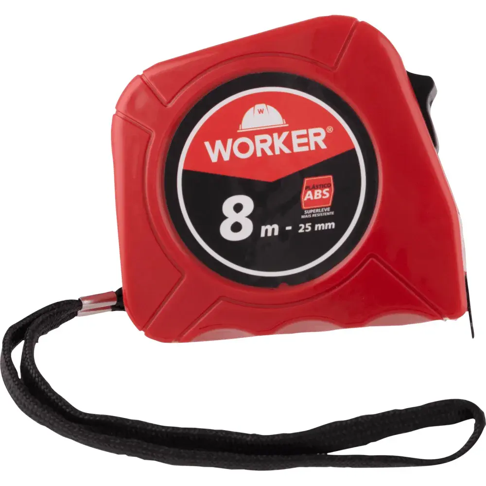 Trena abs 8M x 25MM vermelha Worker