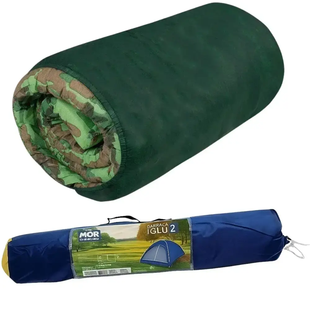 Barraca iglu para camping azul 2 pessoas com colchonete estampa camuflada Mor — fotografia 2
