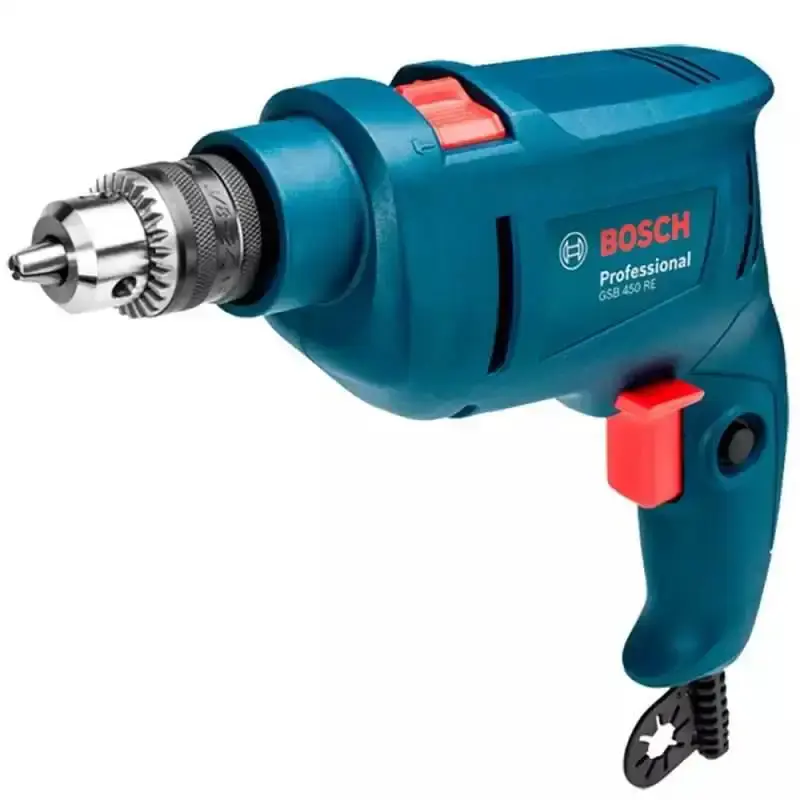 Furadeira industrial impacto 3/8 com reversão 450W GSB 450 RE Bosch + suporte 110 V — fotografia 3