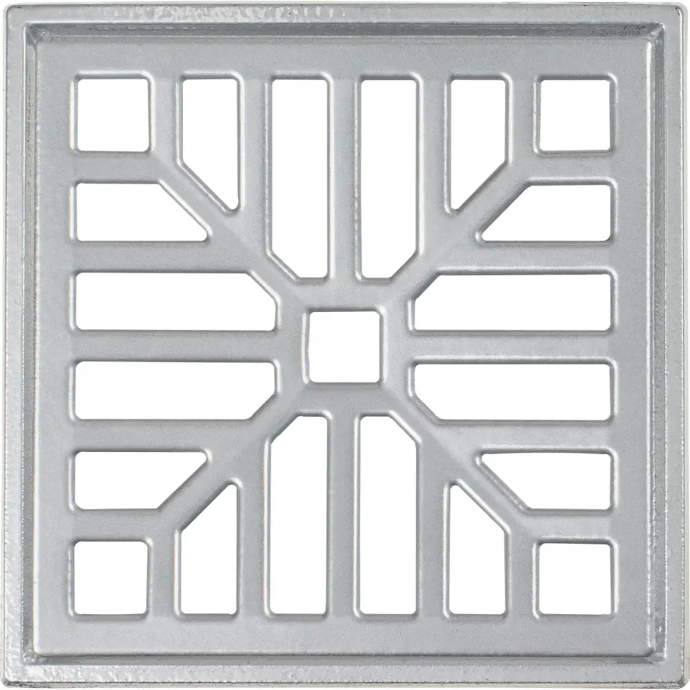 Grelha de alumínio 15X15 cm com porta grelha polido Liege — fotografia 5