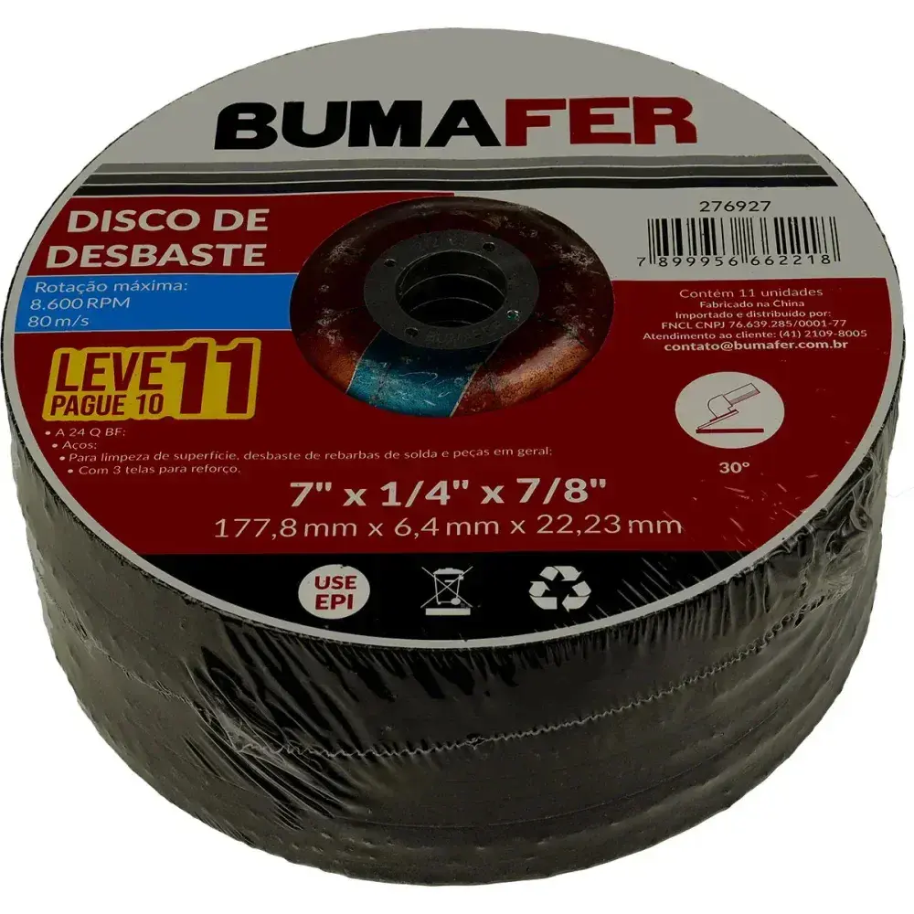 Disco de desbaste 7/8 11 peç Bumafer — fotografia 6