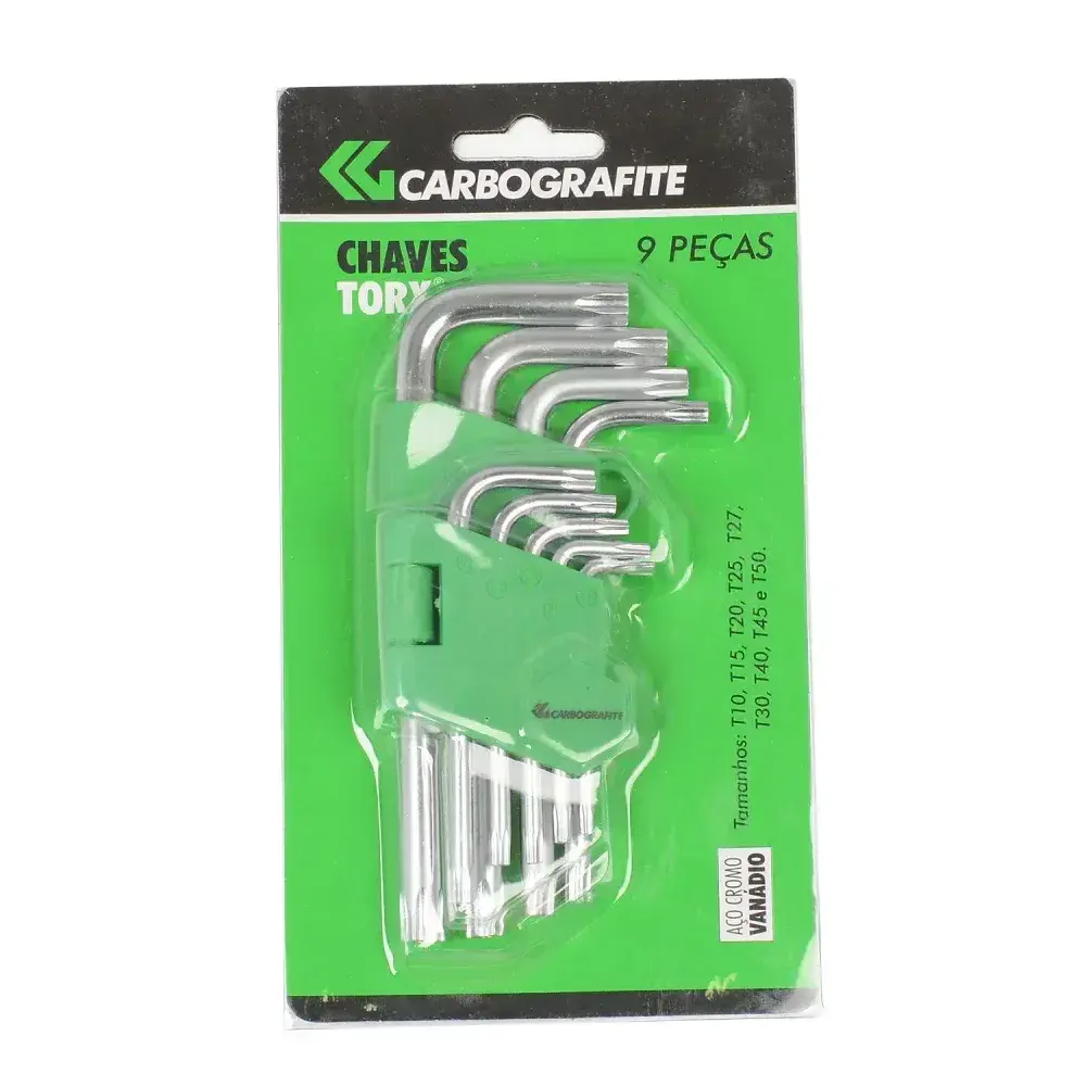 Kit de chave hexalobular T-10 a T-50 Carbografite - 9 peç — fotografia 6