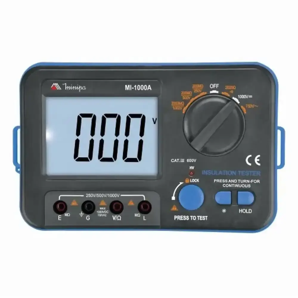 Megômetro digital CAT III 600V MI-1000A Minipa — fotografia de referência