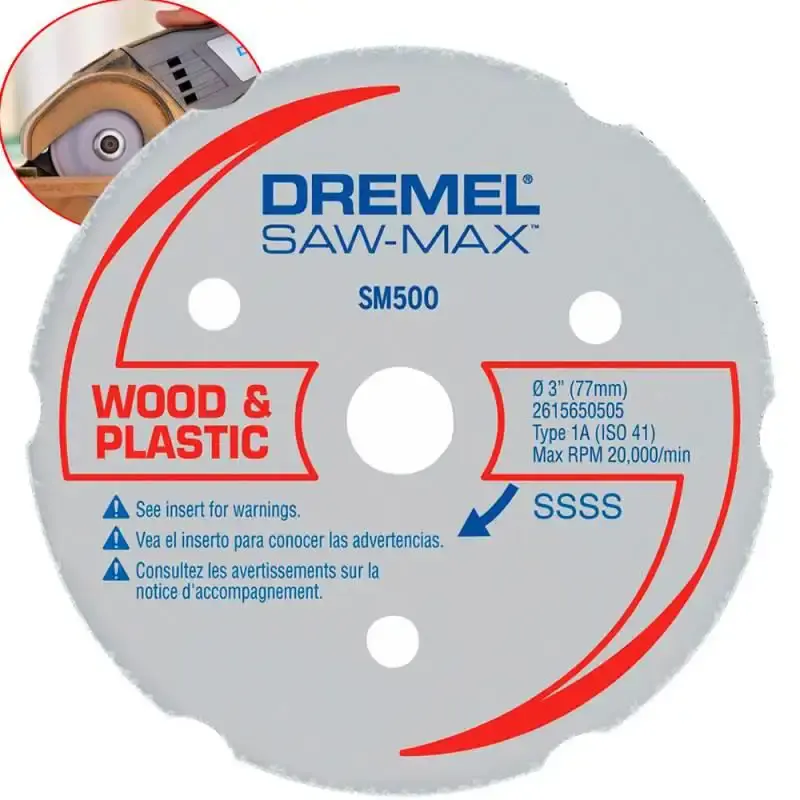 Disco de corte para madeira e plástico para Dremel SAW MAX DSM500 Dremel — fotografia de referência