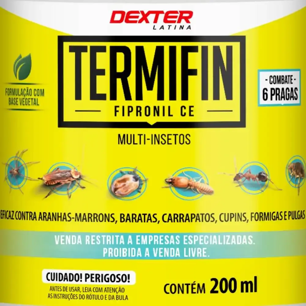 Inseticida multi insetos termifin fipronil pronto uso 200 ML Dexter — fotografia 3