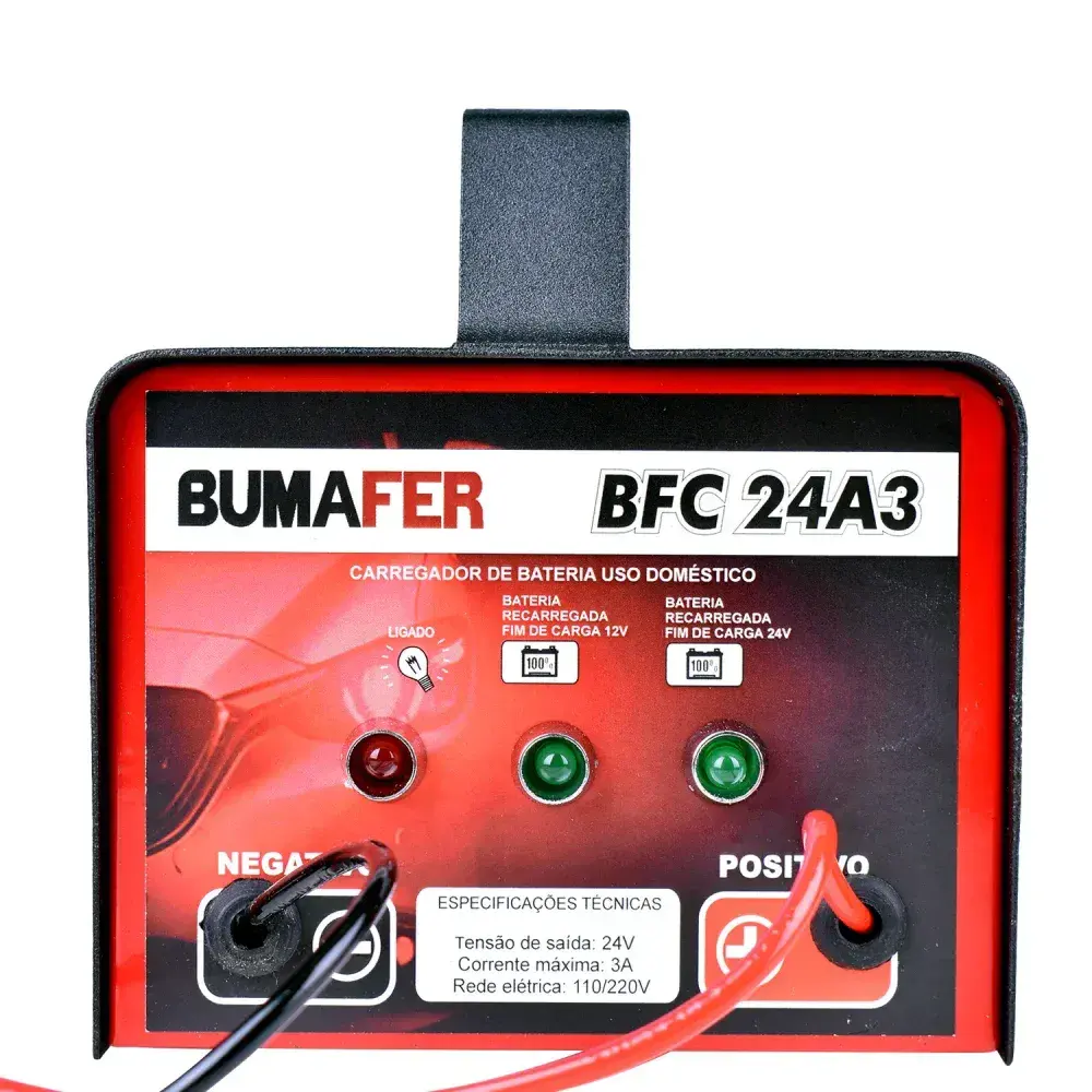 Carregador de bateria BFC24A3 3A bivolt Bumafer — fotografia 8