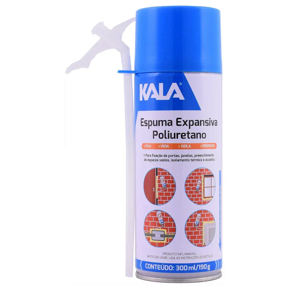 Espuma expansiva em poliuretano 300ML 190G Kala