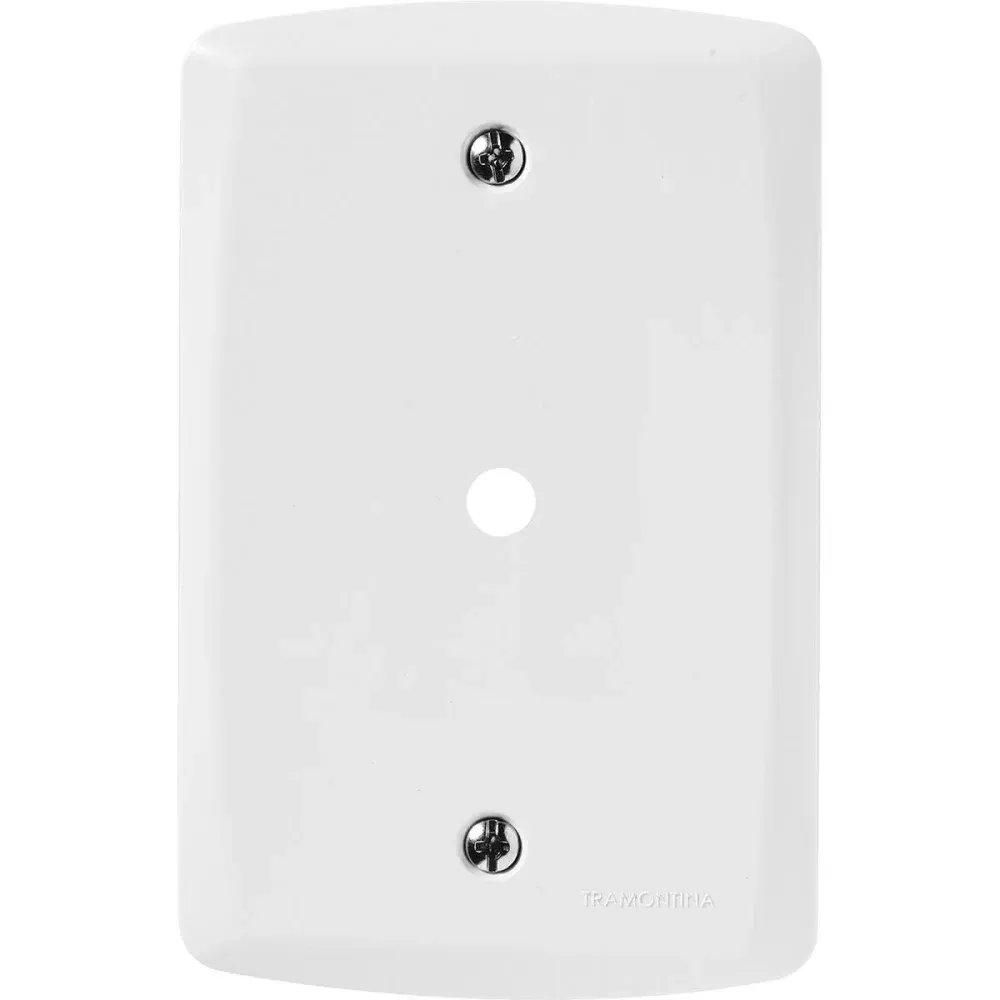 Placa com 1 furo 9 mm 4X2 lux² branca Tramontina — fotografia de referência