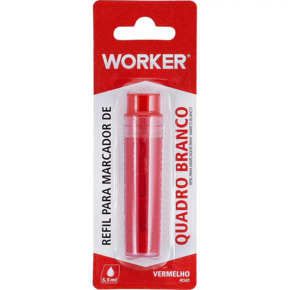 Refil de marcador para quadro branco cor vermelho Worker