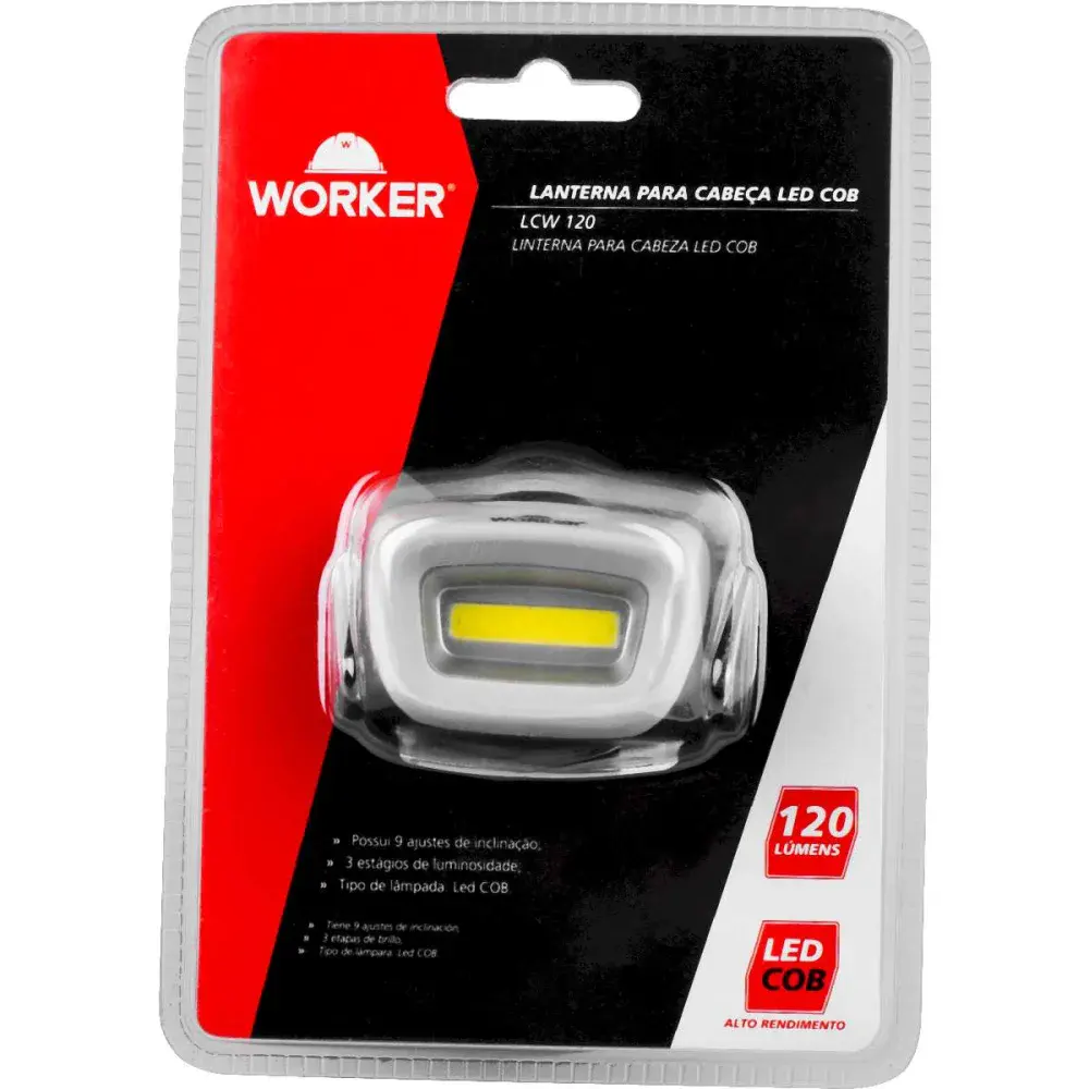 Lanterna para cabeça led cob lcw 120 Worker — fotografia 2