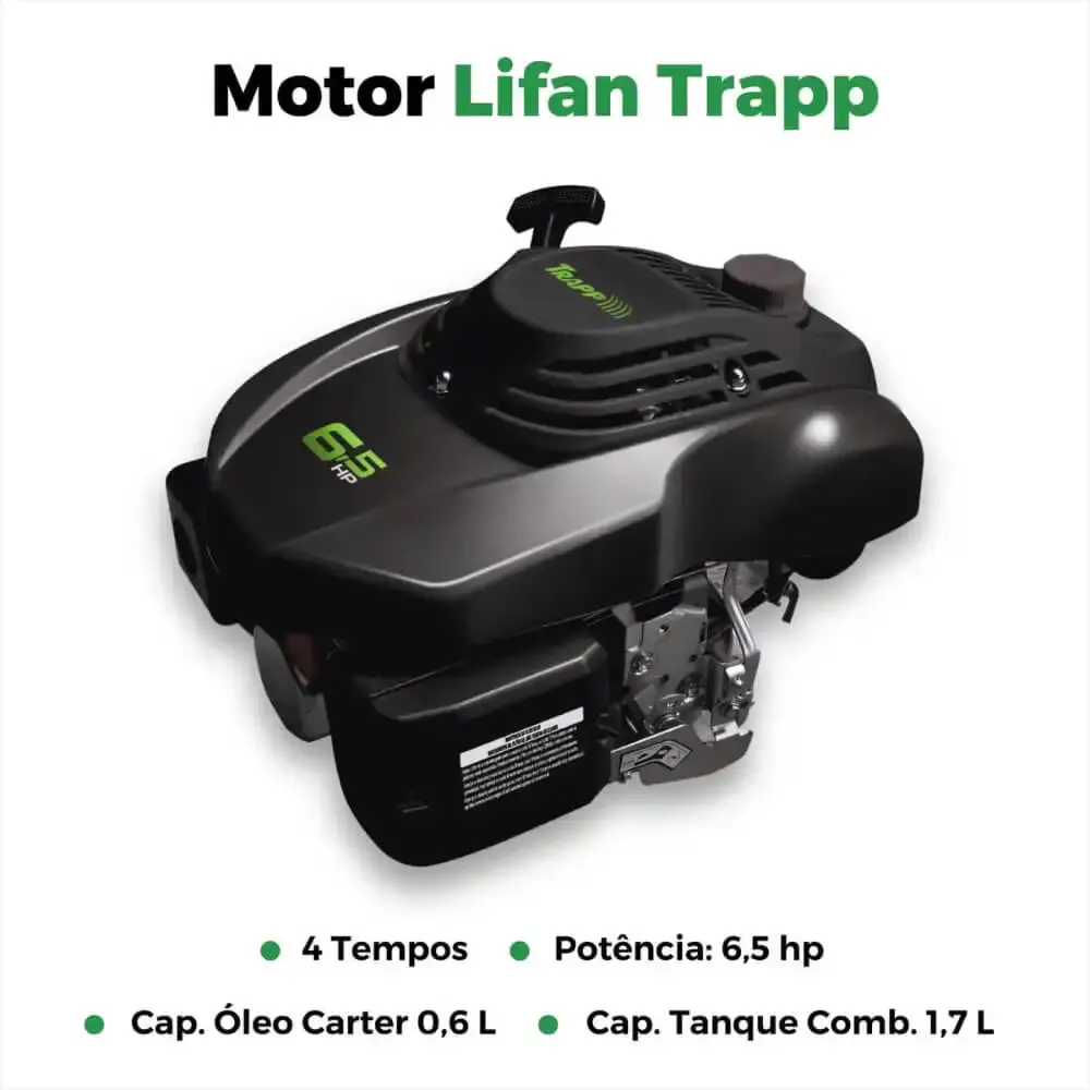 Cortador de grama gasolina 6.5 HP 4T roda alta LF-600RM Trapp — fotografia 6