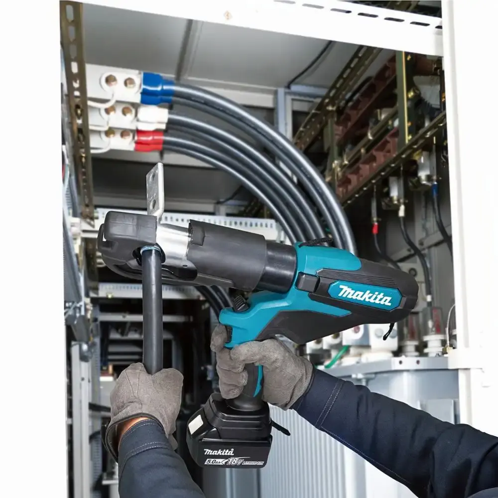 Alicate de crimpagem a bateria 120 KN DTC302ZK Makita — fotografia 6