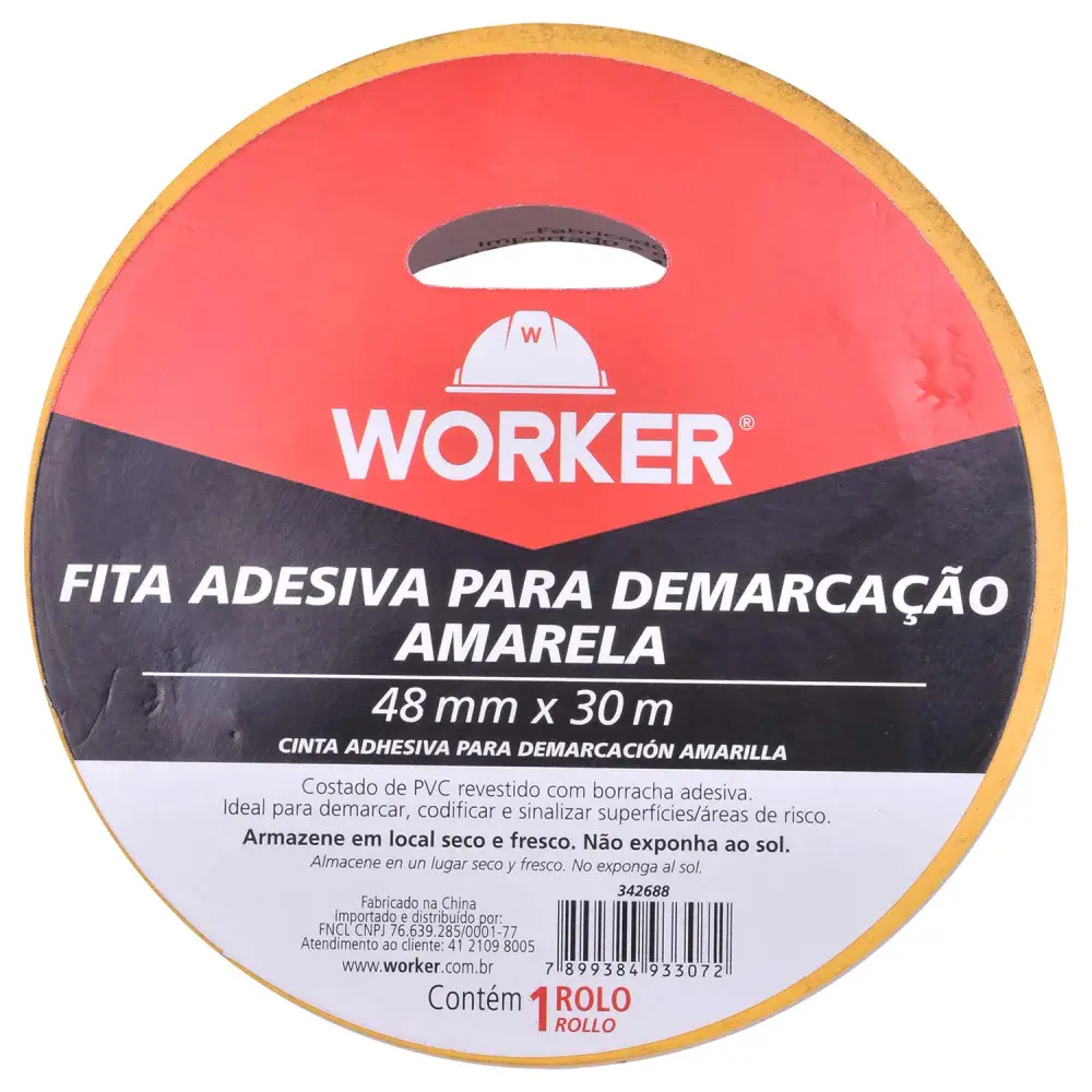 Fita adesiva para demarcação 48MM x 30M Worker