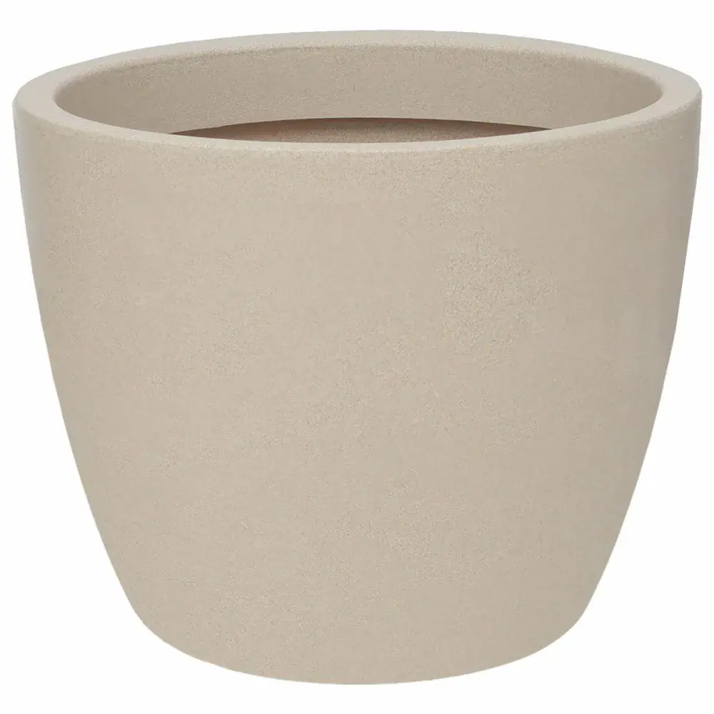 Vaso malta redondo em granito areia 24X20CM 6L Vasart — fotografia de referência