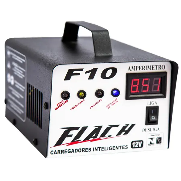 Carregador de baterias inteligente F10 - 12V - bivolt automático - Flach — fotografia de referência
