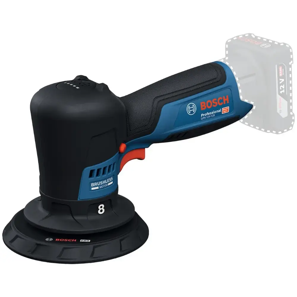 Politriz excêntrica a bateria 12V 125 MM sem carregador e bateria GPX 12V-125 Bosch — fotografia de referência