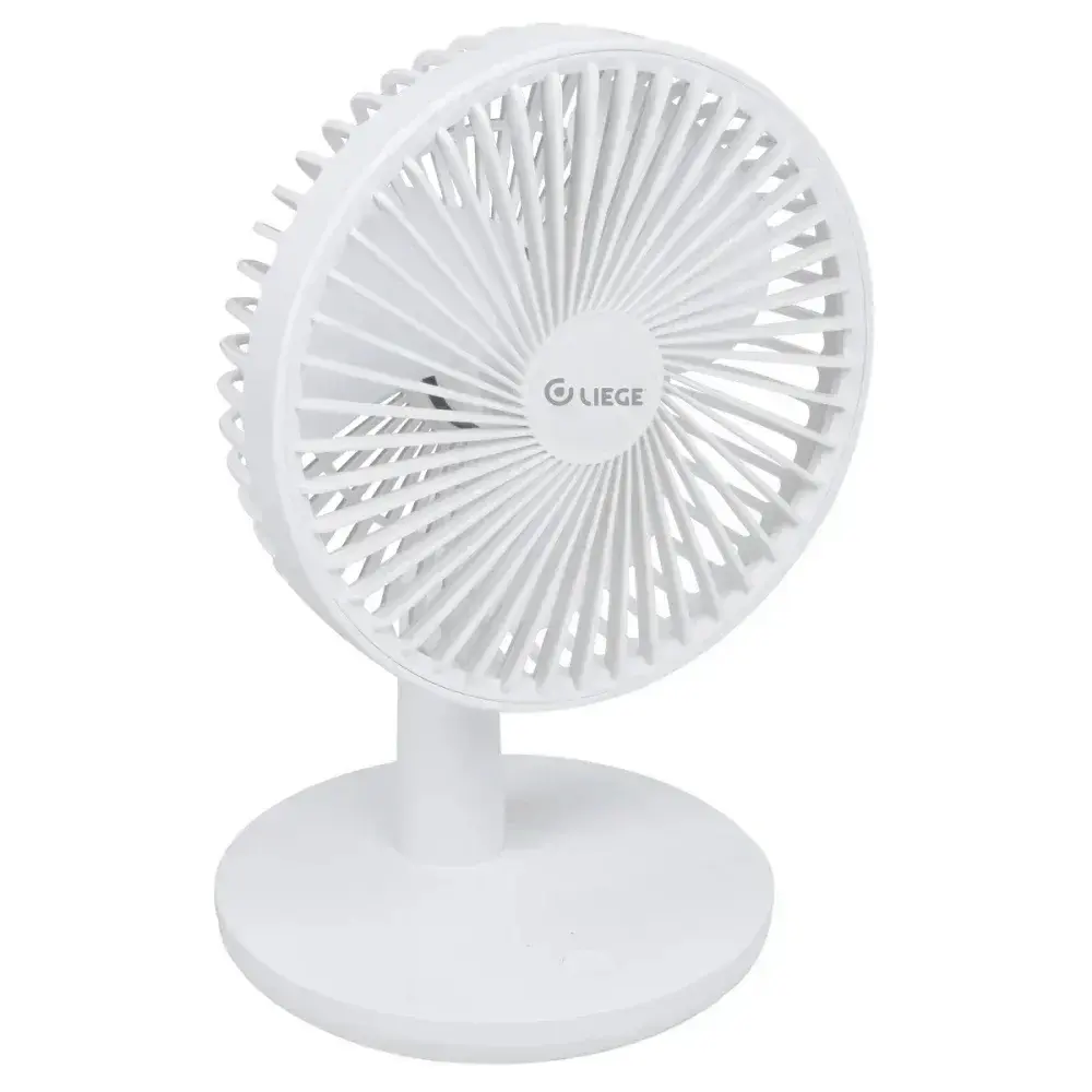 Ventilador de mesa portátil branco 5W usb Liege — fotografia 4