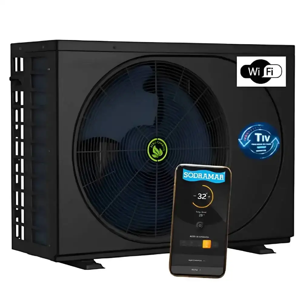 Bomba trocador de calor TIV 45 full inverter 45.000 btus p/ piscina 39000 LT 220V BIF Sodramar