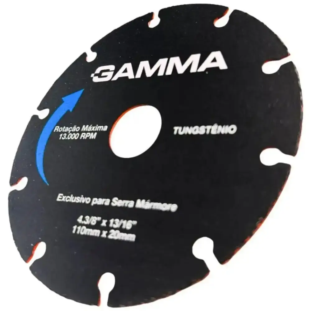 Disco de corte 110 MM em tungstênio para madeira com 2 unidades Gamma — fotografia 3