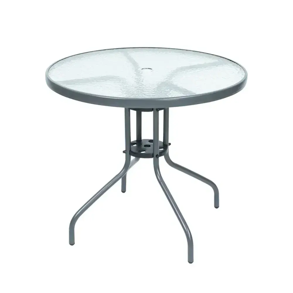 Conjunto de mesa e cadeiras com ombrelone marrom Kala — fotografia 8