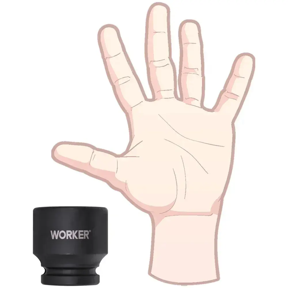Soquete sextavado impacto encaixe 3/4 38MM Worker — fotografia 12