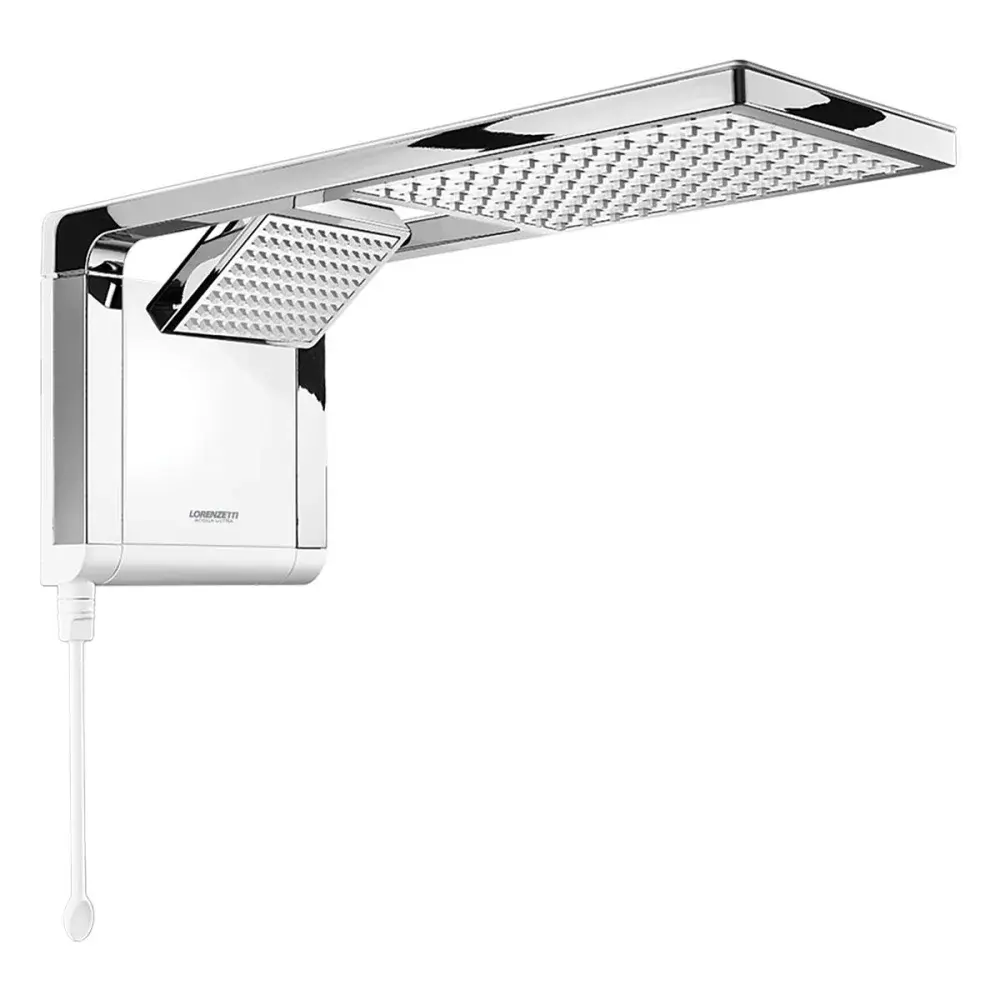 Chuveiro acqua duo ultra branco/cromado lorenzetti duchas