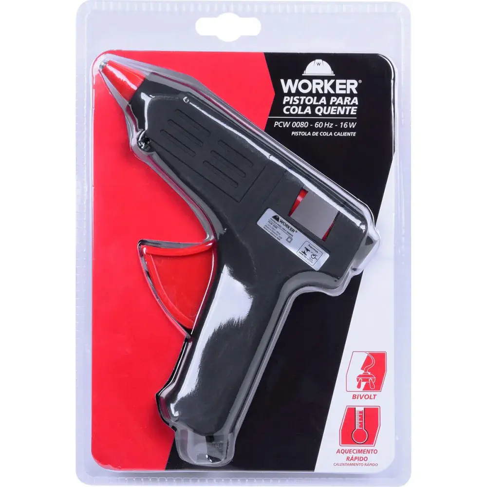 Pistola de cola quente PCW0080 16W bivolt Worker — fotografia 5