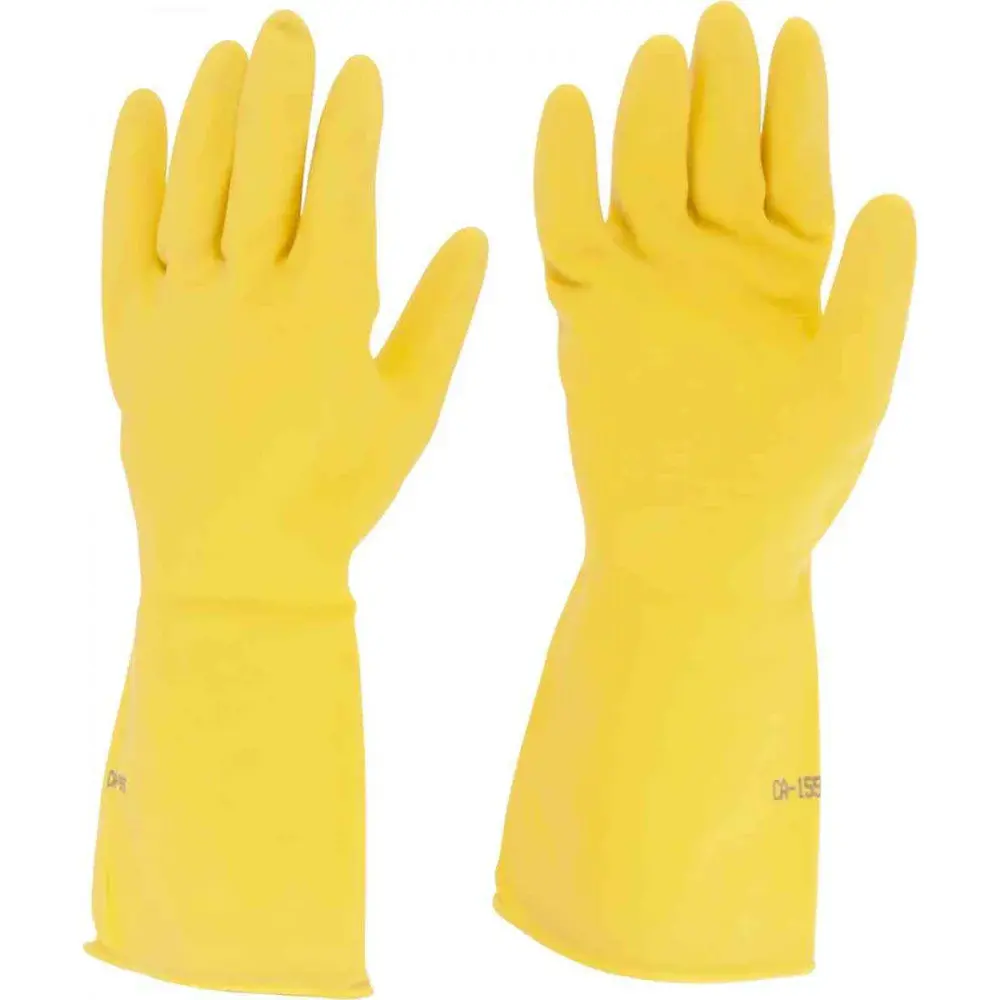 Luva latex forrada Sanro top amarela xg