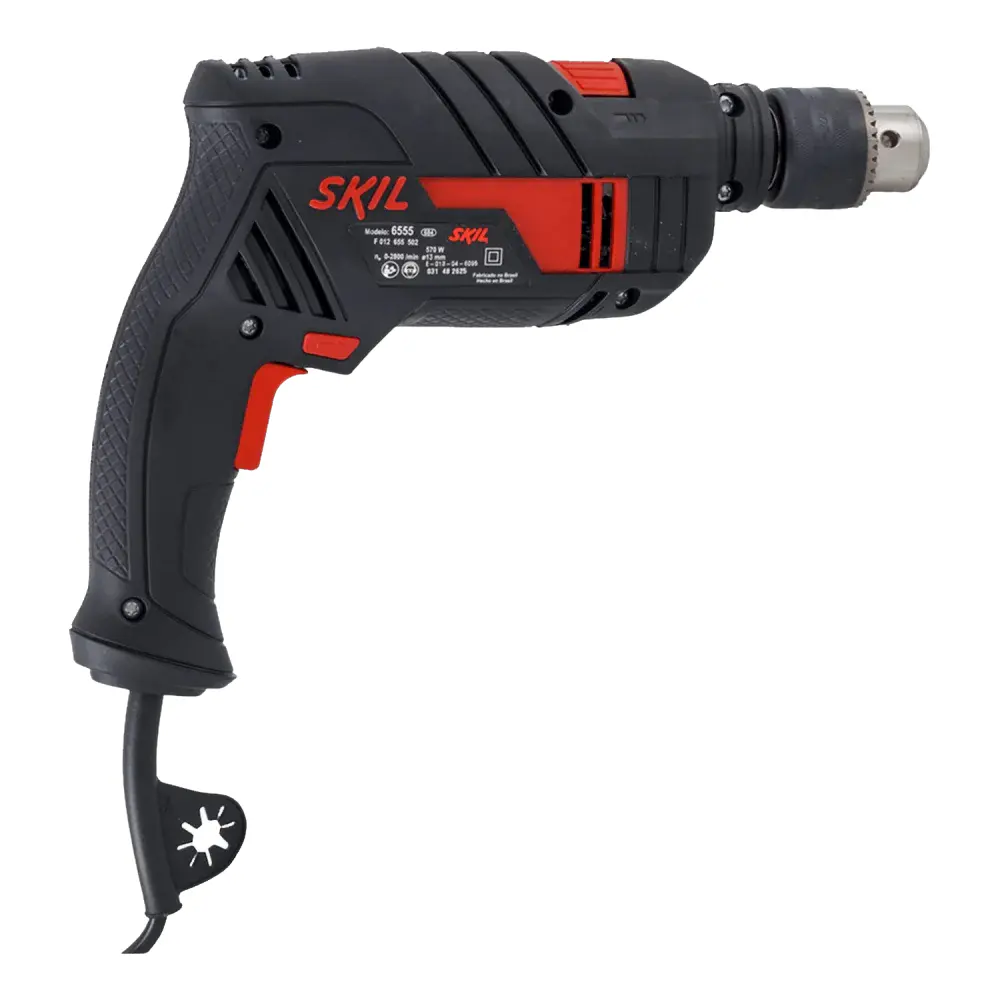 Furadeira de impacto com 14 brocas 1/2” 2800RPM 570W 220V Skil — fotografia 3