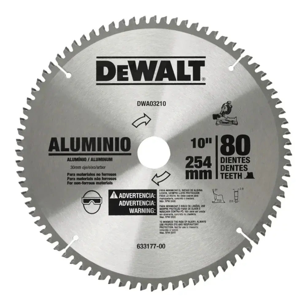 Disco de serra esquadria 10 254MM 80 dentes DWA03210 Dewalt — fotografia 2