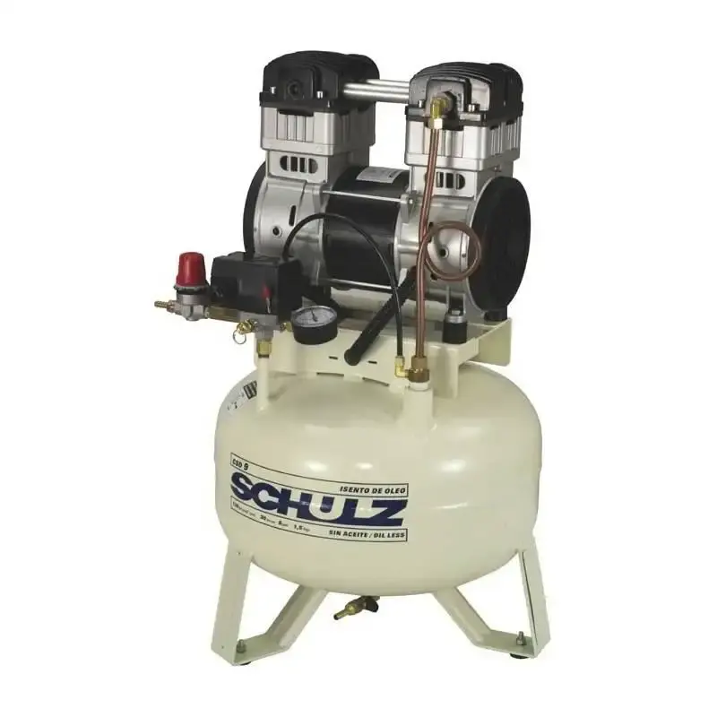 Compressor de ar odontológico 1,5 HP 9 pés 30 litros isento de óleo CSD 9/30 Schulz 110 V — fotografia de referência