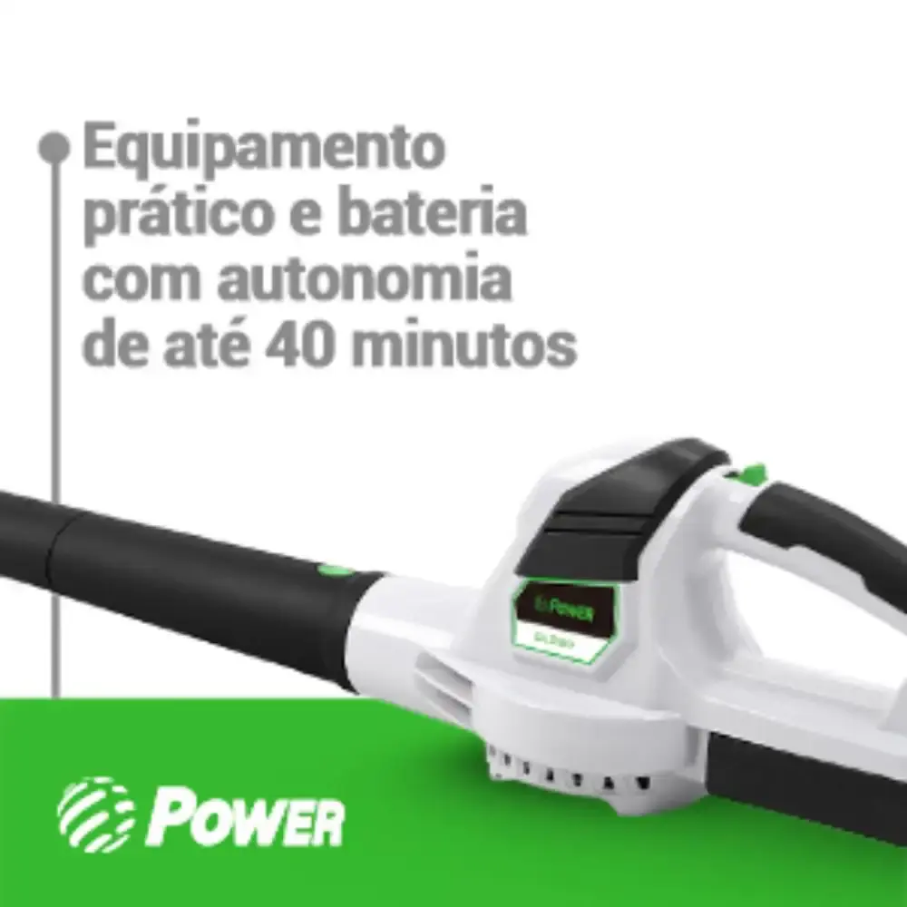 Soprador de folhas bateria 20V com carregador bivolt BL220 power — fotografia 3