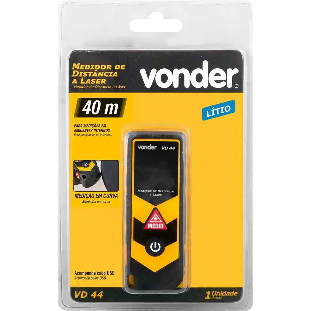 Medidor de distância a laser 40 metros VD44 Vonder — fotografia 6