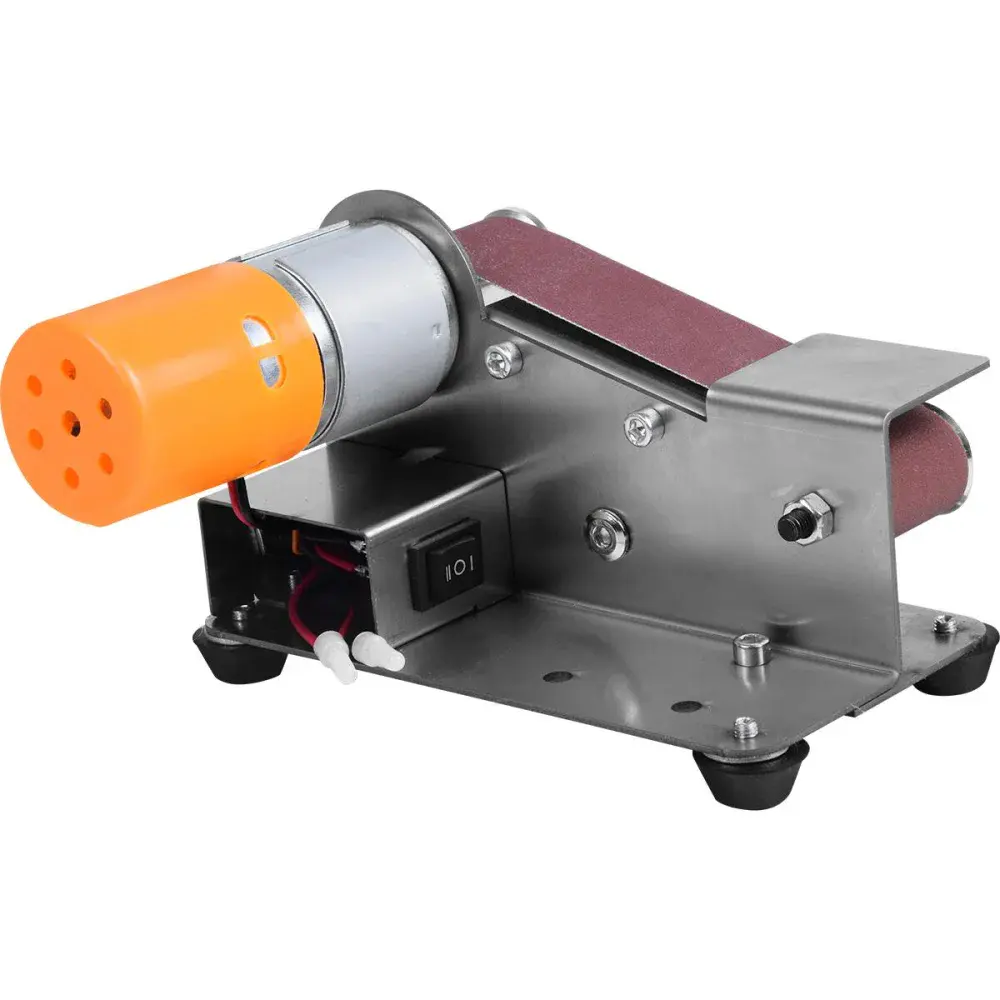 Mini lixadeira de cinta com 10 lixas 330X30MM 9000RPM biv Bumafer — fotografia 4