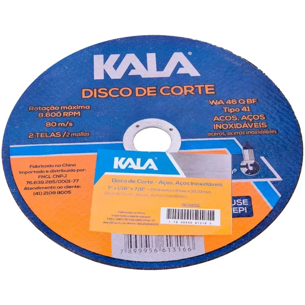 Disco de corte fino 2 telas 7/16 x 7/8 Kala — fotografia 6