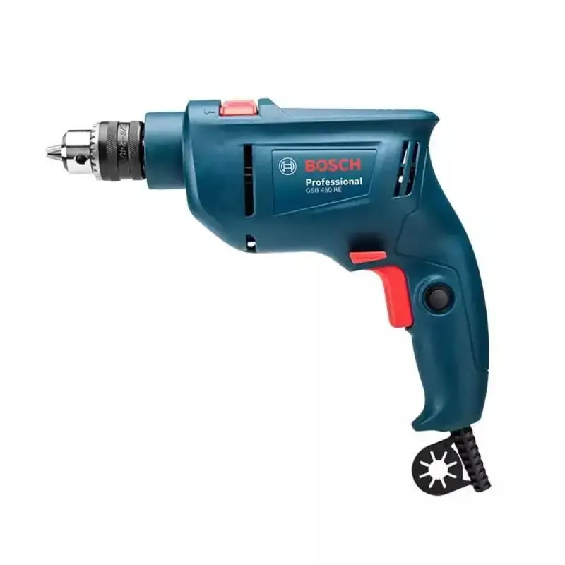 Furadeira industrial impacto 3/8 com reversão 450W GSB 450 RE Bosch + suporte 110 V — fotografia 5