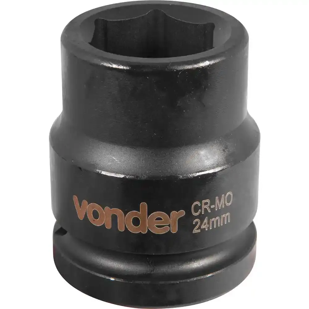 Soquete Sextavado de Impacto Encaixe 3/4 polegada 24Mm Cromado VONDER — fotografia 2