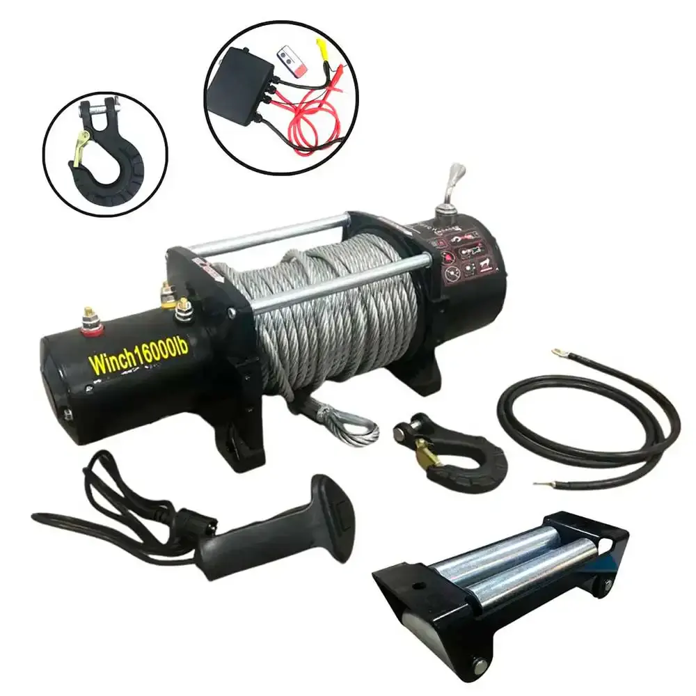 Guincho elétrico 16000LBS 7257KG com cabo 24M ImportWay
