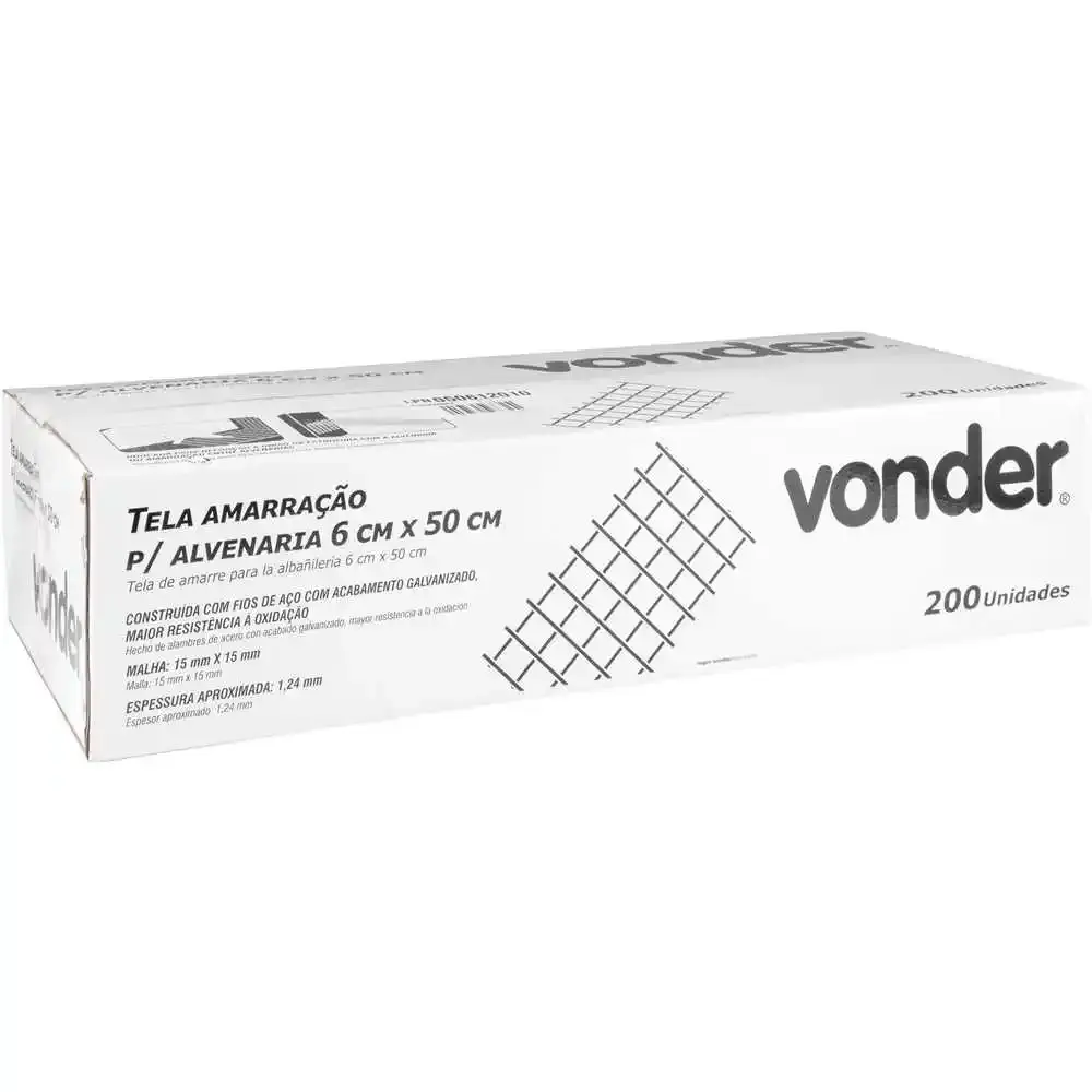 Tela amarração alvenaria 6X50 Vonder — fotografia 3