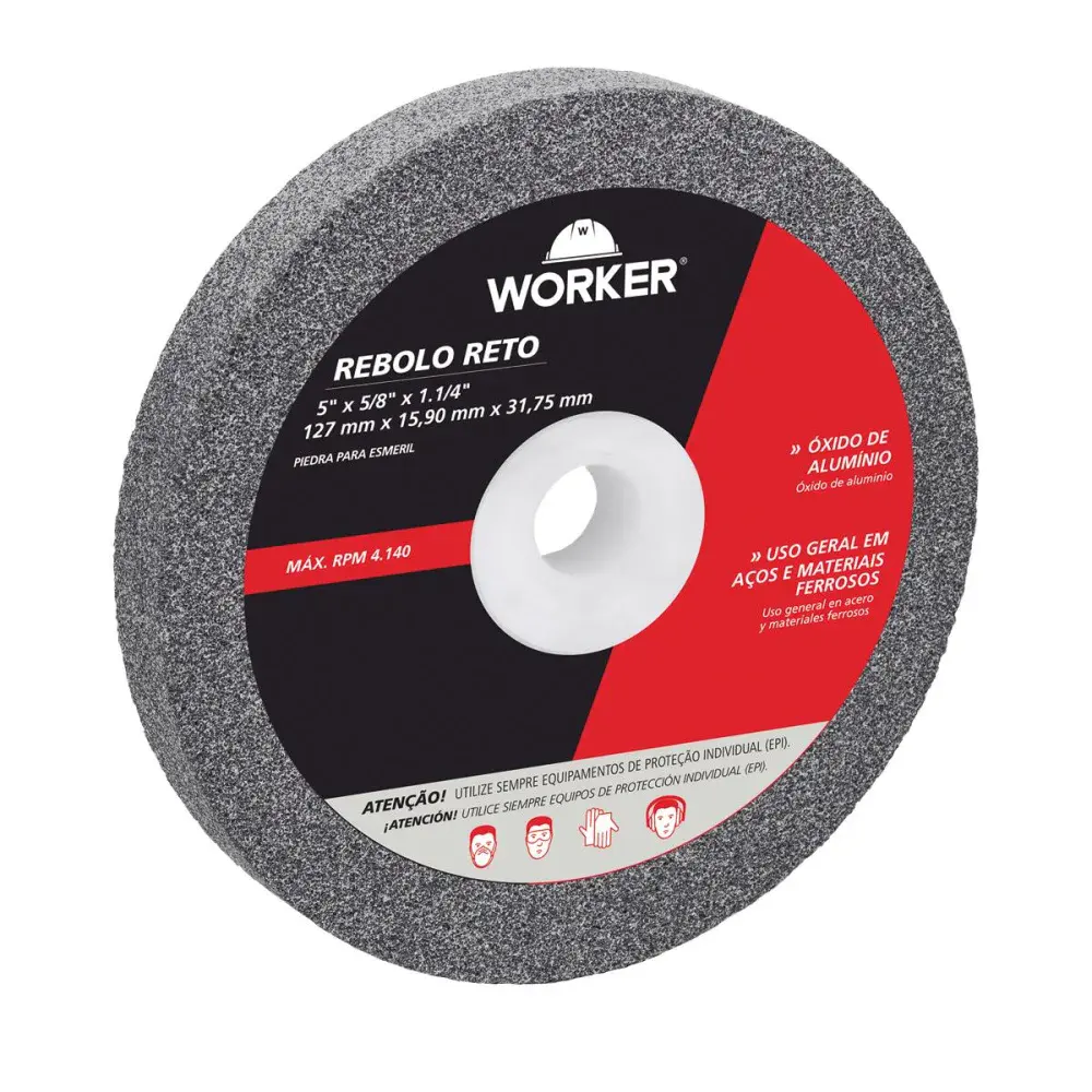 Rebolo reto 5/8.1/4 fino uso geral work Worker