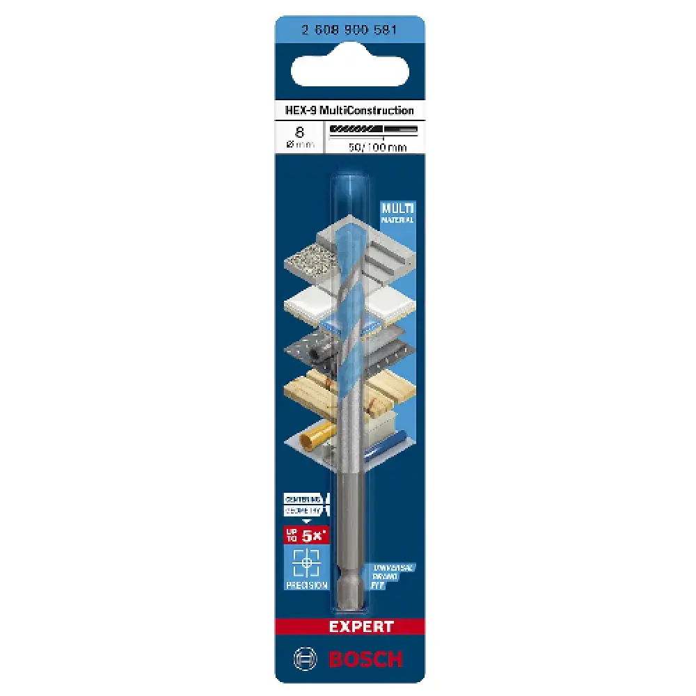 Broca HEX-9 8X50X100 multiconstruction Bosch — fotografia 3