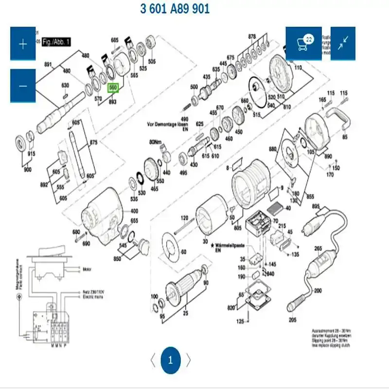 Anilha de retenção para perfuratriz GDB 350 WE 1600A00773 Bosch — fotografia 4