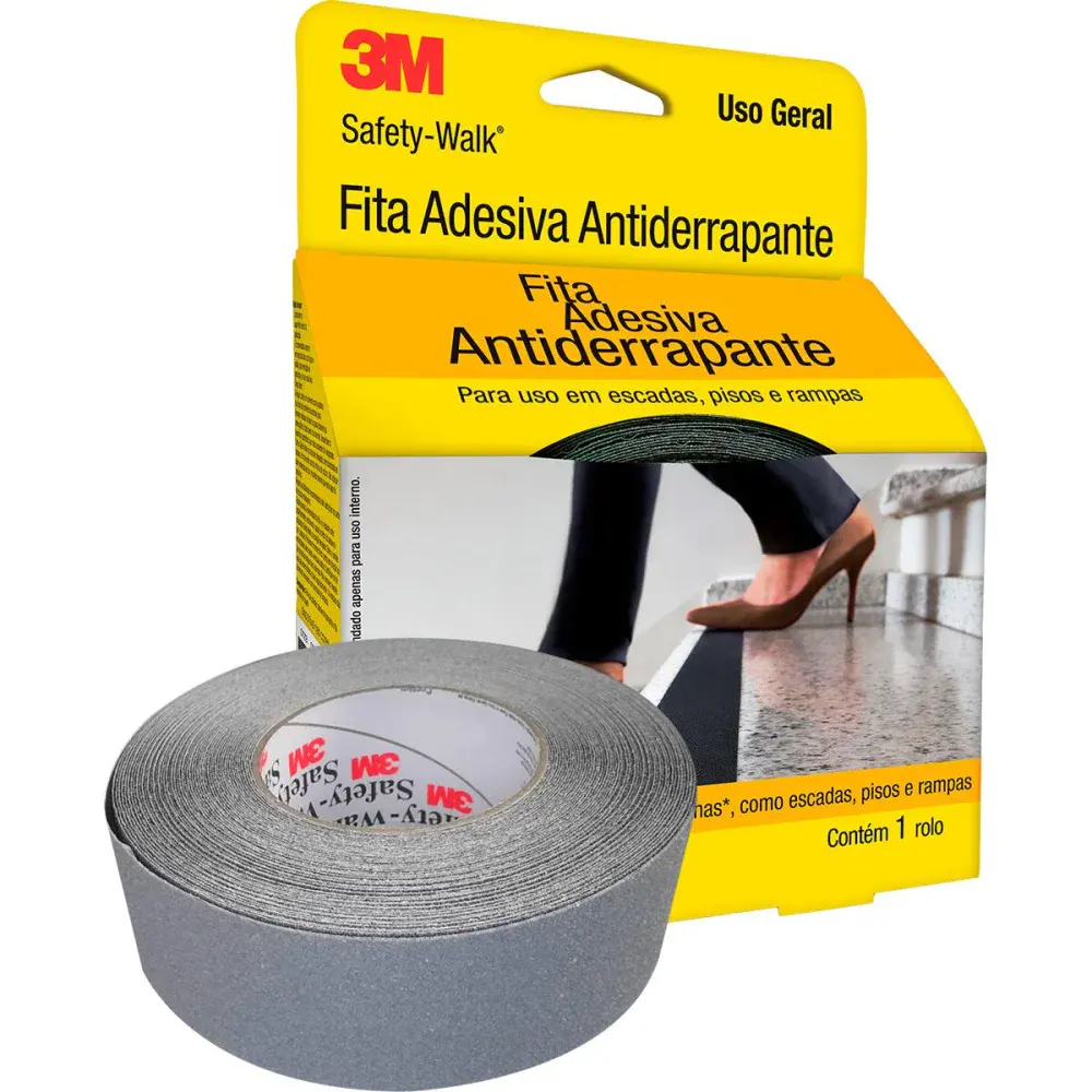 Fita antiderrapante safety walk cinza 50MMX5M 3M — fotografia de referência