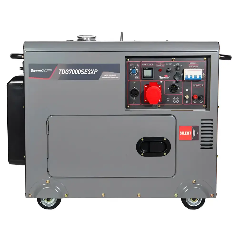 Gerador Diesel Cabinado 418 cc 6,5 KVA Silencioso 251-072 Trifásico TOYAMA — fotografia 3