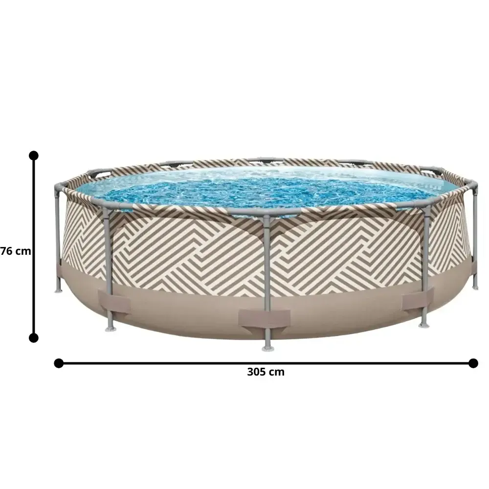 Piscina de armação circular 5.200 litros diâmetro 3,05 metros Mor — fotografia 4