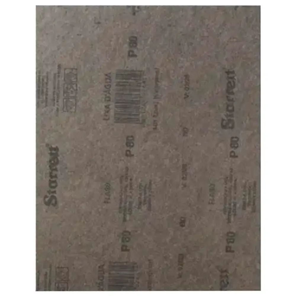 Lixa pano metal grana 80 com 5 unidades Starrett — fotografia 3