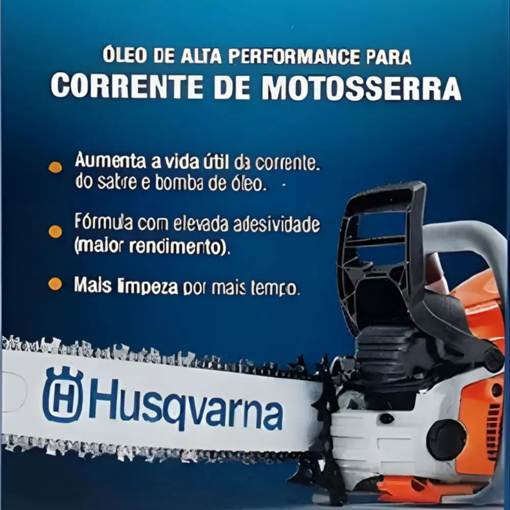 Óleo lubrificante para corrente de motosserra 1 litro Husqvarna — fotografia 5
