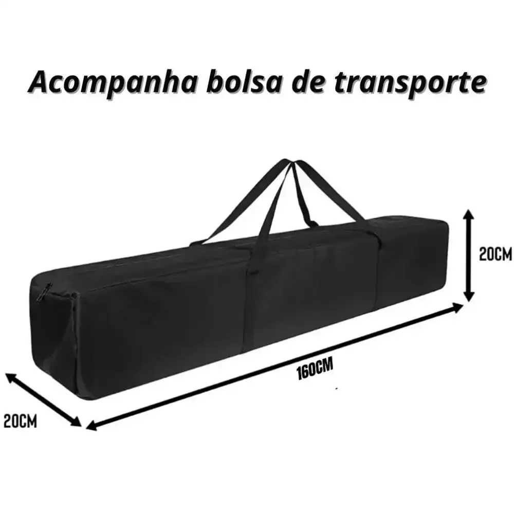 Tenda Gazebo Pagoda 3 x 3 Metros Dobrável Articulada e Sanfonada ZELT Preto — fotografia 8
