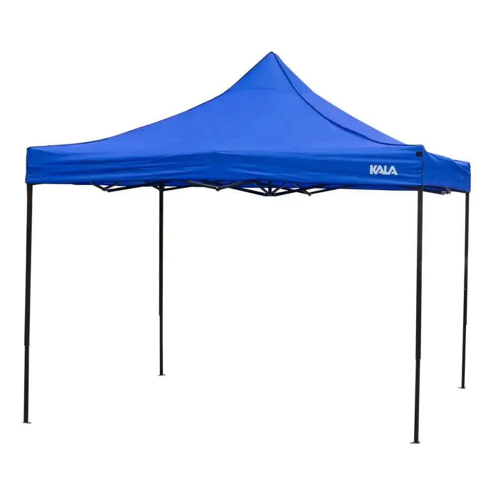 Tenda gazebo dobrável pagoda 3X3M azul altura regulável 327998 Kala — fotografia 4