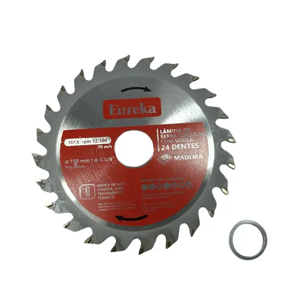 Disco serra circular 24 dentes 110MM - Eureka — fotografia de referência